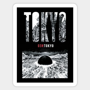 TOKYO Blast Rising Sun  |  ネオ東京 Japanese Vertical Design Magnet